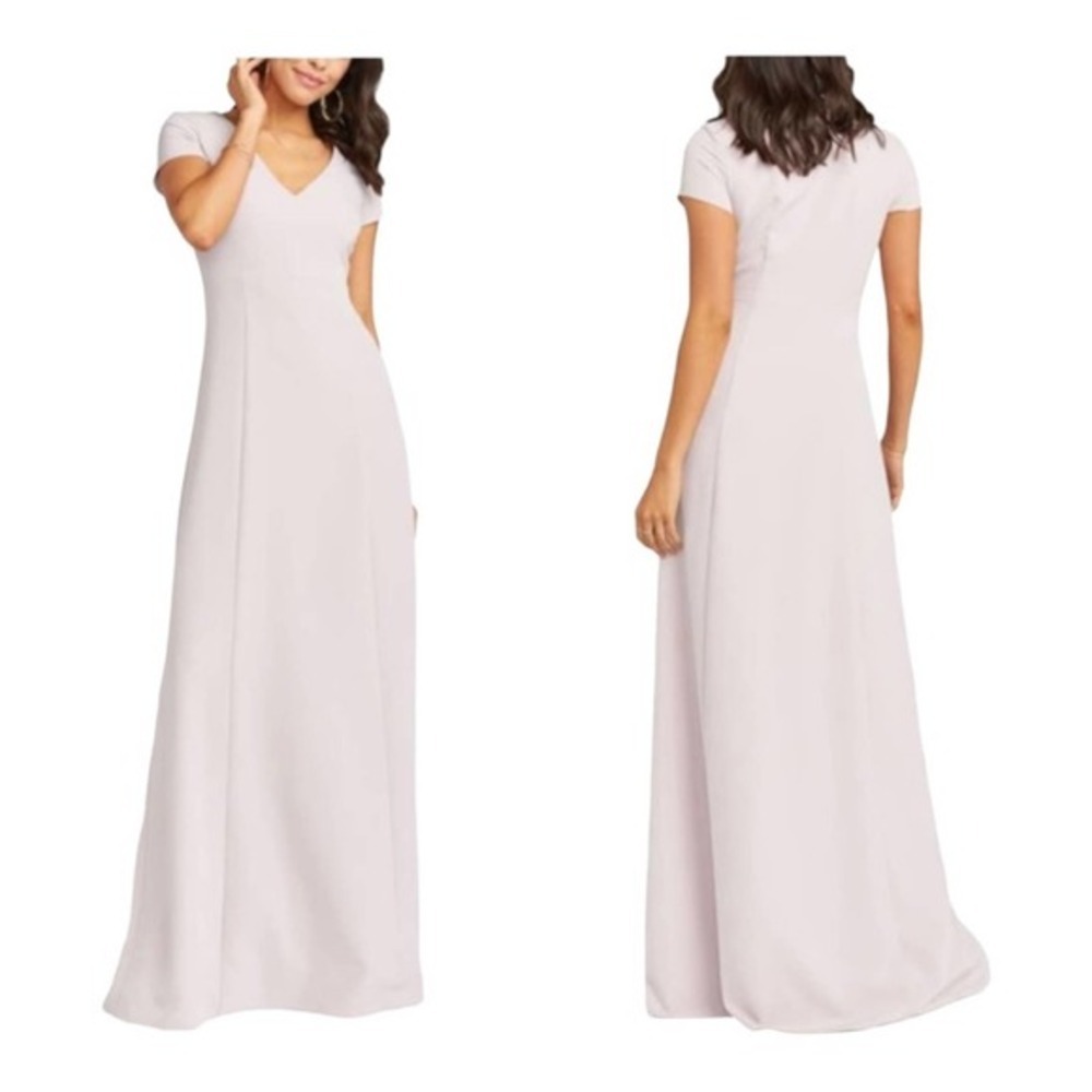 Show Me Your Mumu Geneva Ring Crepe Maxi‎ Dress Ivory NWOT Size S